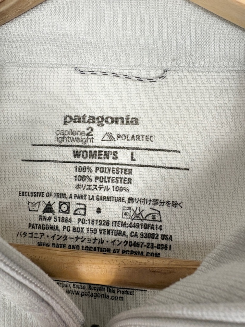 Patagonia Capilene Baselayer Light Blue Quarter Zip Lightweight Long Sleeve Top - Picture 3 of 6
